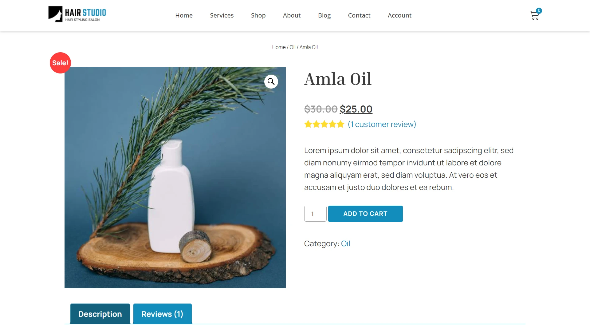 hair salon website template