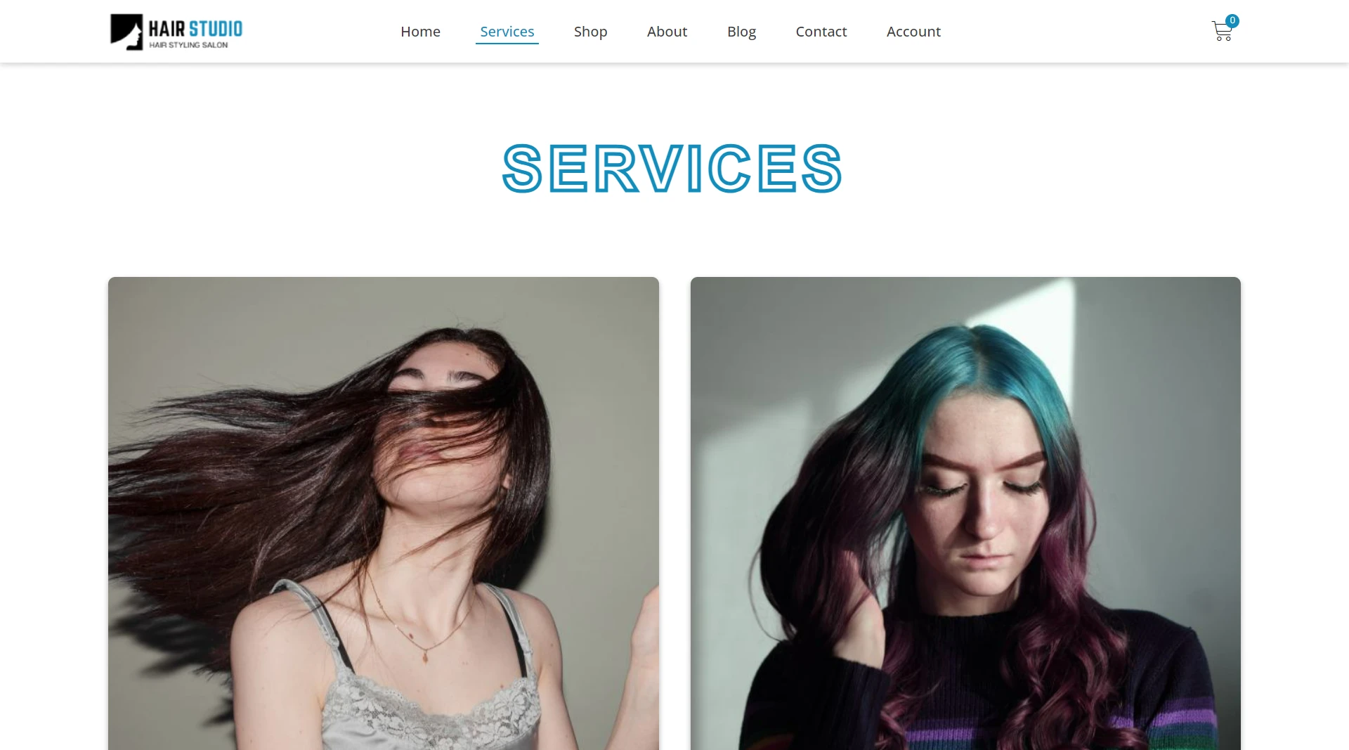 hair salon wordpress template