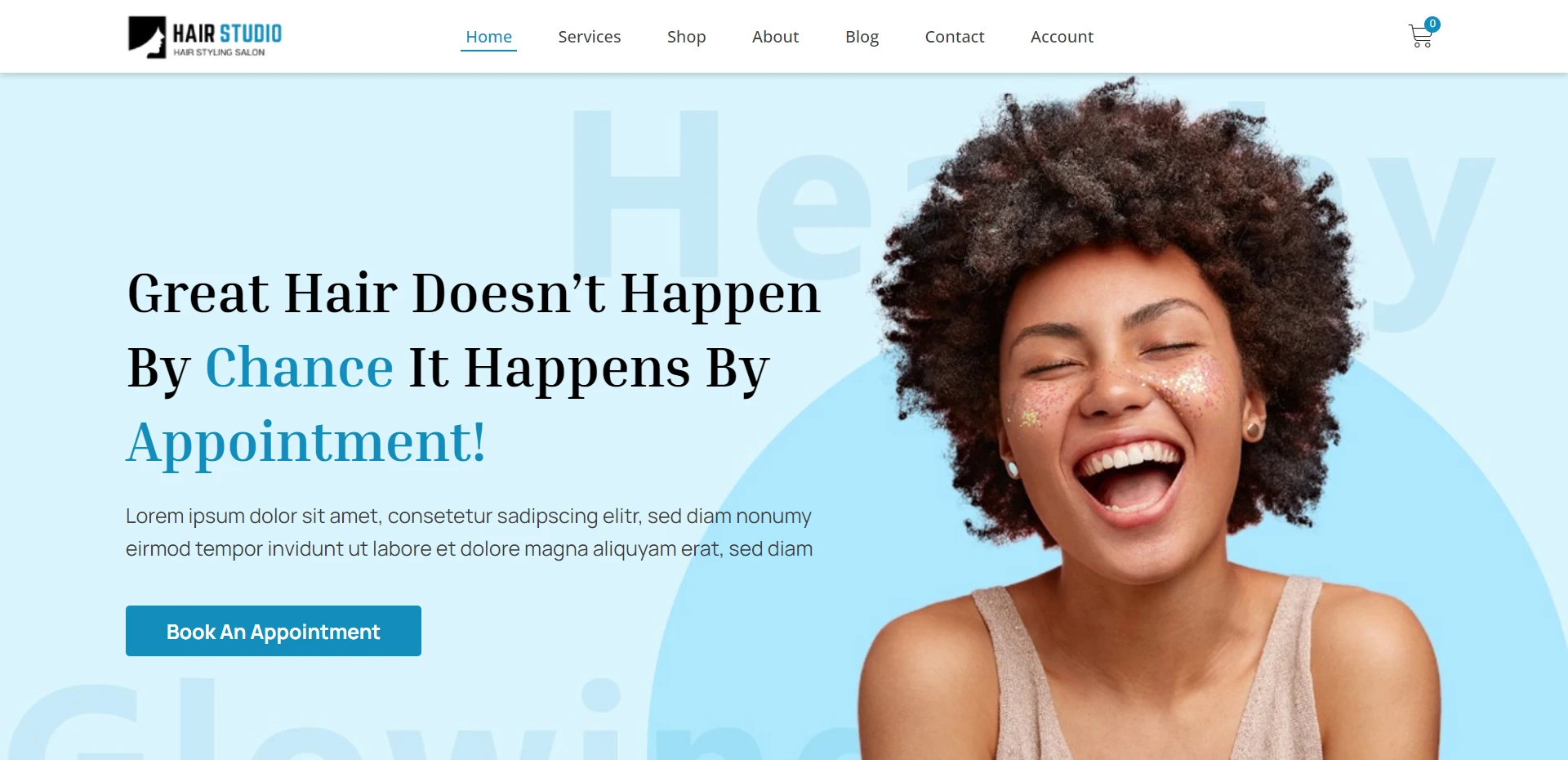 hair salon website template
