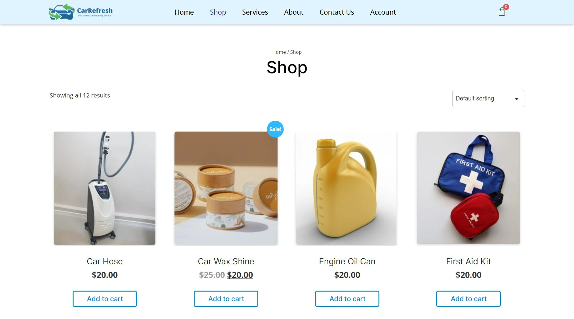 car wash website template
