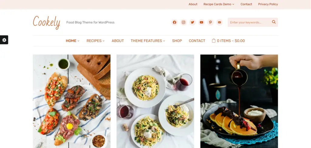 Cookely WordPress food blog theme