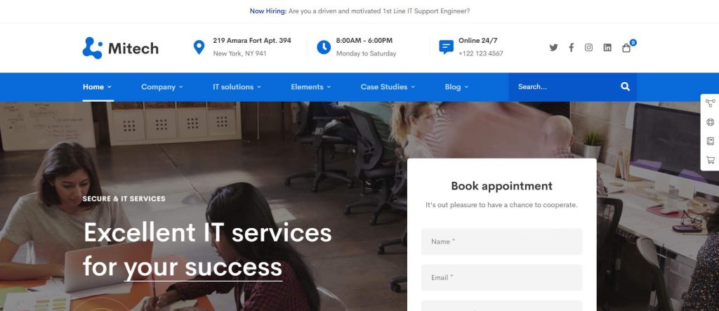 Mitech WordPress Theme