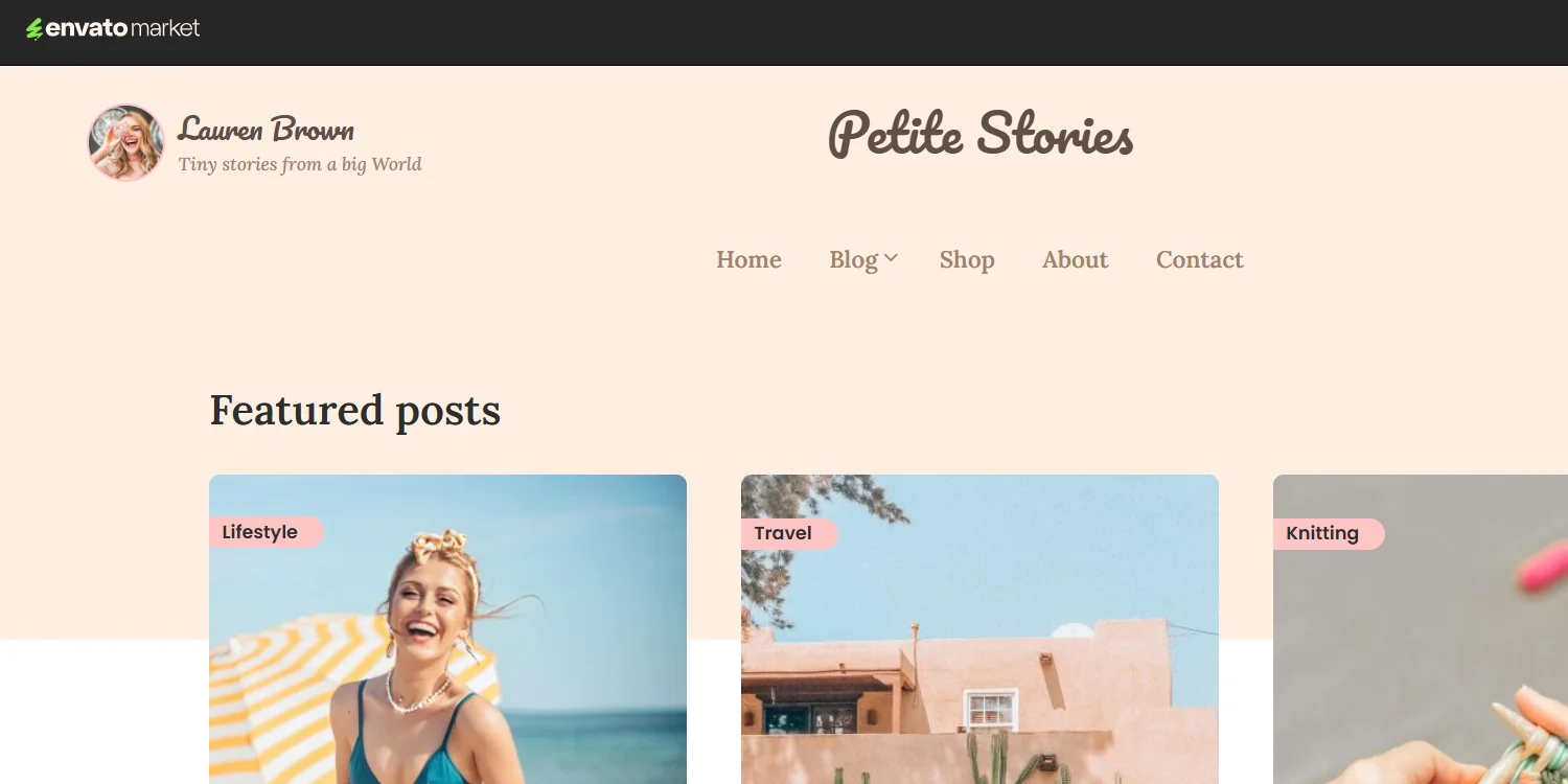 Petite WordPress theme