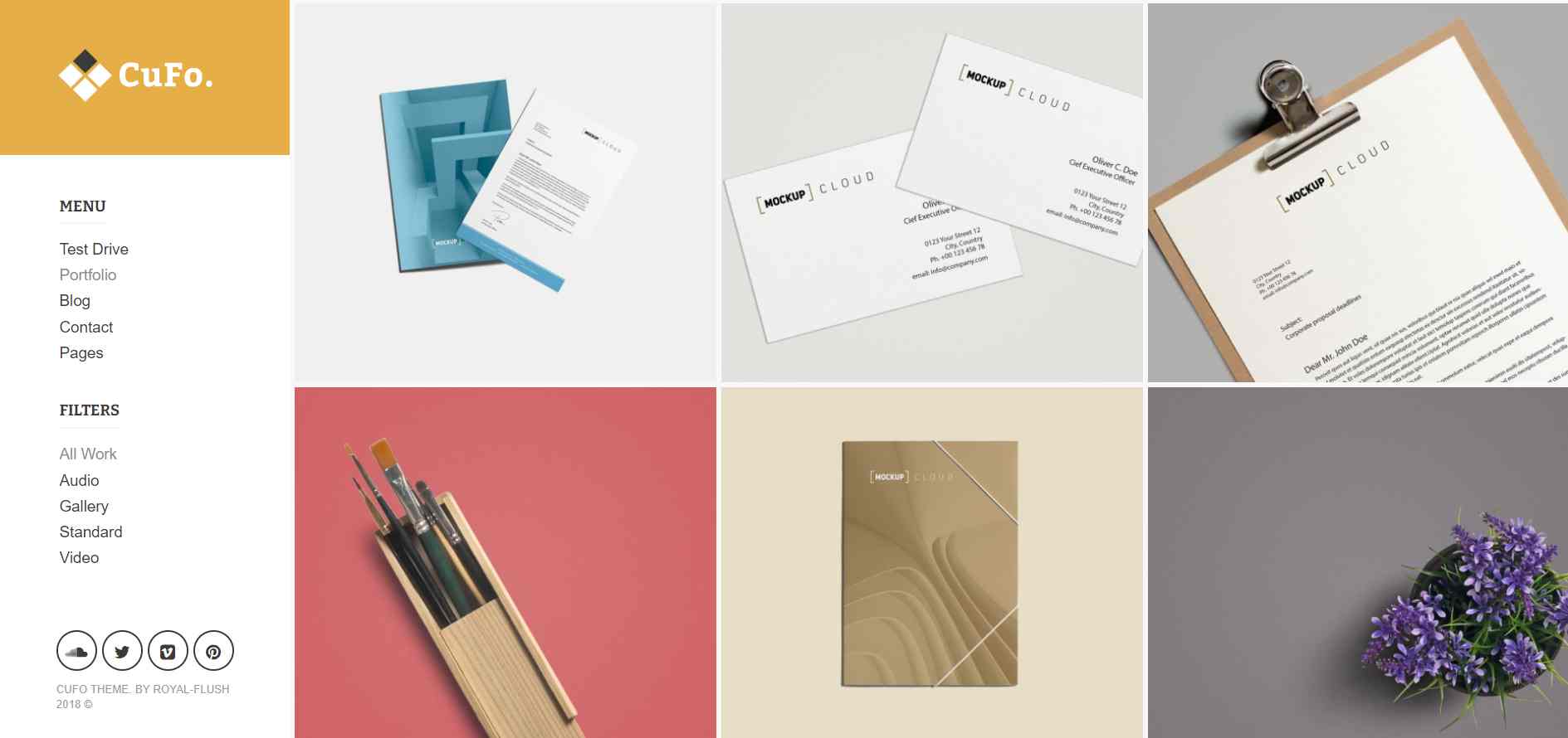 Cufo Portfolio WordPress Theme