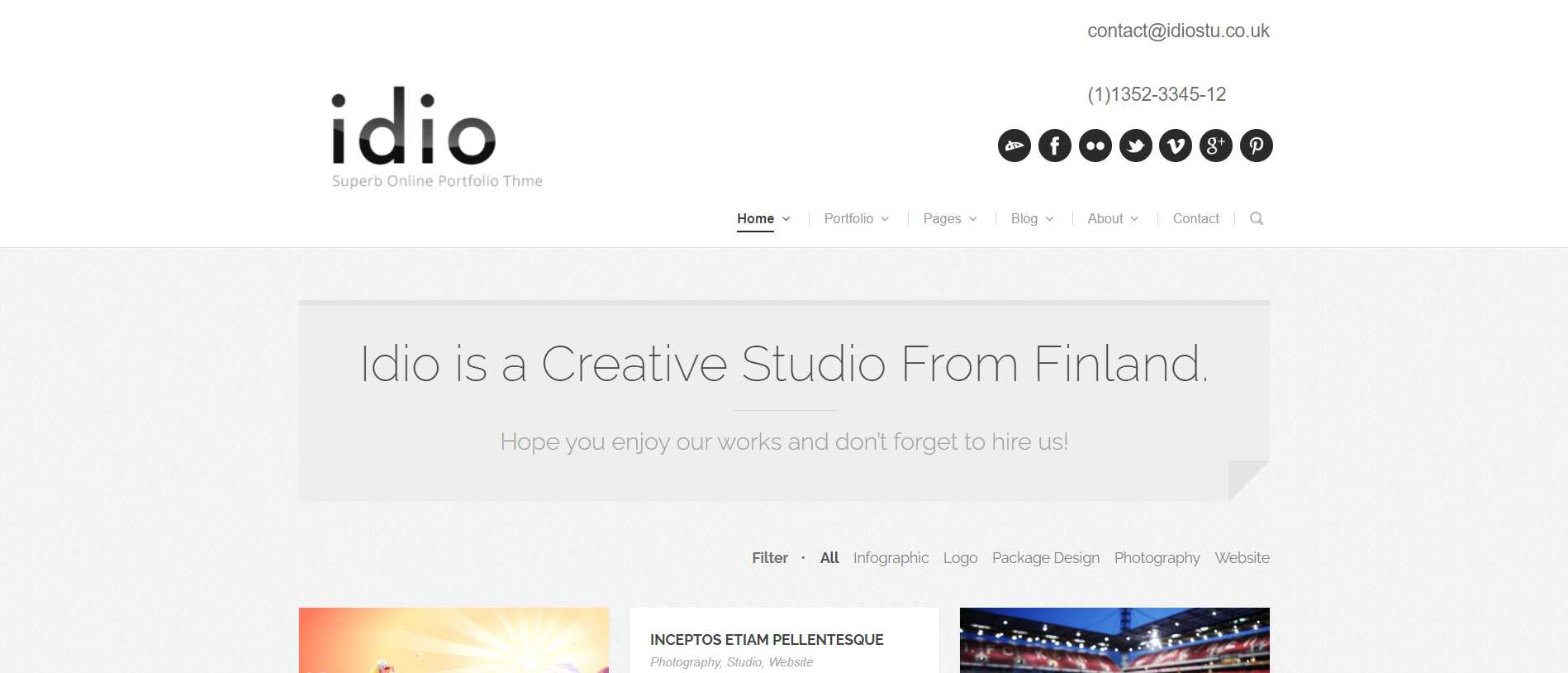 Idio Portfolio WordPress Theme 