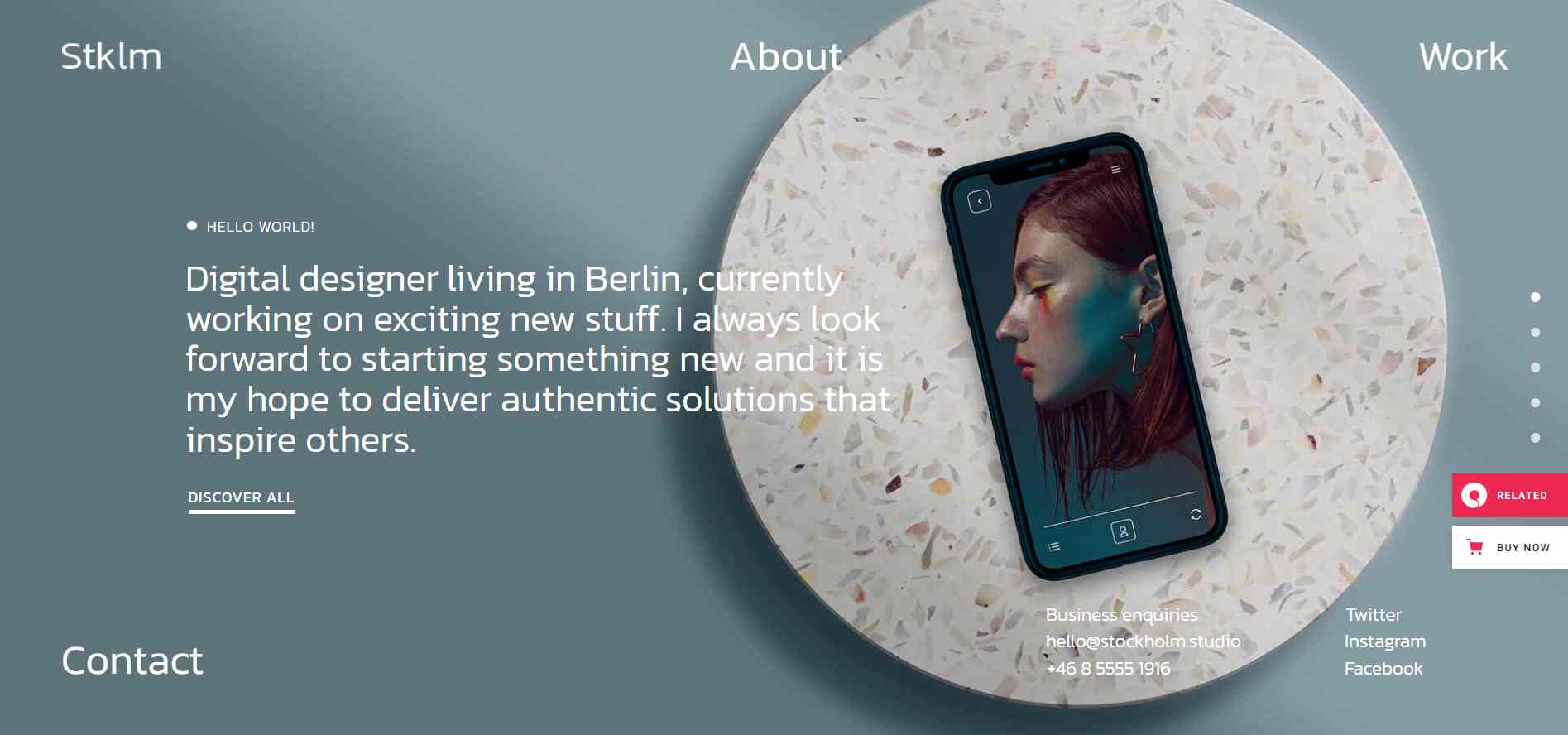 Stockholm Portfolio WordPress Theme
