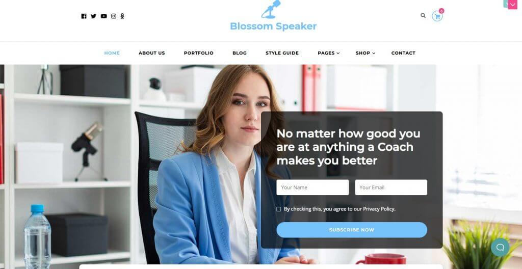 Blossom Speaker Feminine WordPress Themes