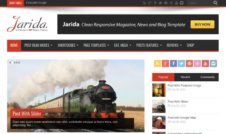 Jarida Magazine Theme
