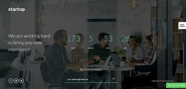 Kallyas Coming Soon WordPress Theme