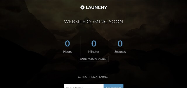 Launchy Coming Soon WordPress Themes