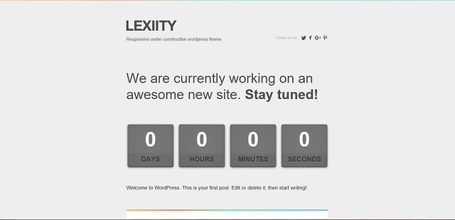 Lexiity Coming Soon WordPress Themes