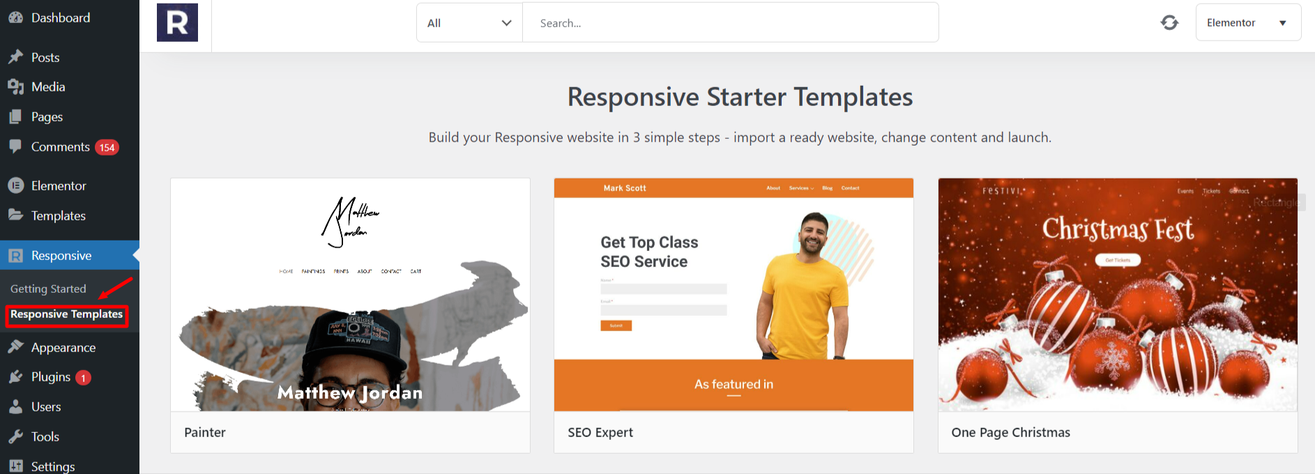 Responsive Starter Templates
