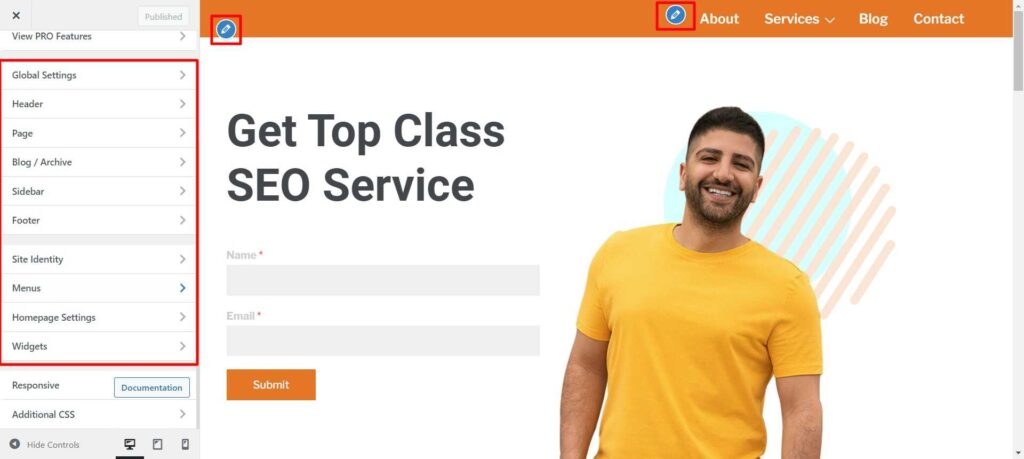 customize SEO consultant portfolio site