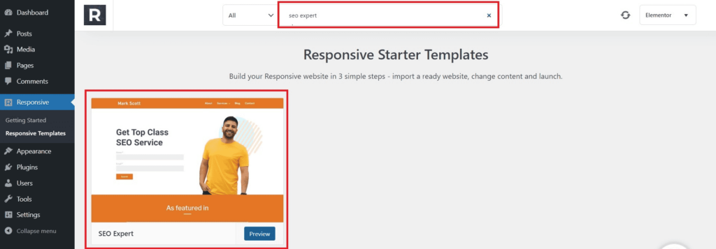SEO expert template - SEO consultant portfolio website