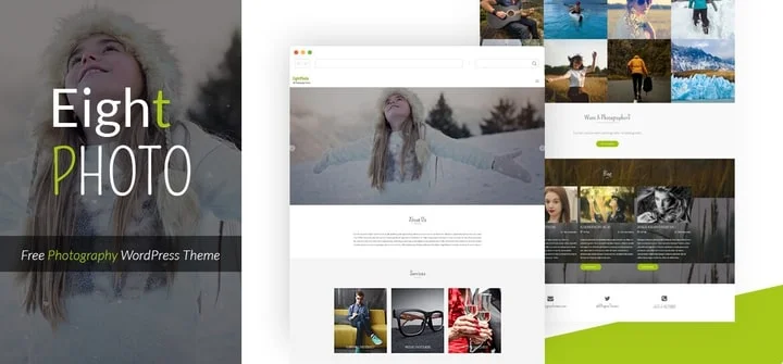 EightPhoto WordPress Theme with slider