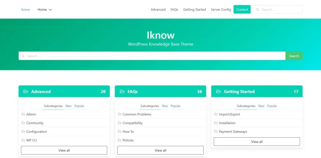 Iknow WordPress theme