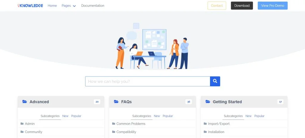 IKnowledgeBase Documentation WordPress theme