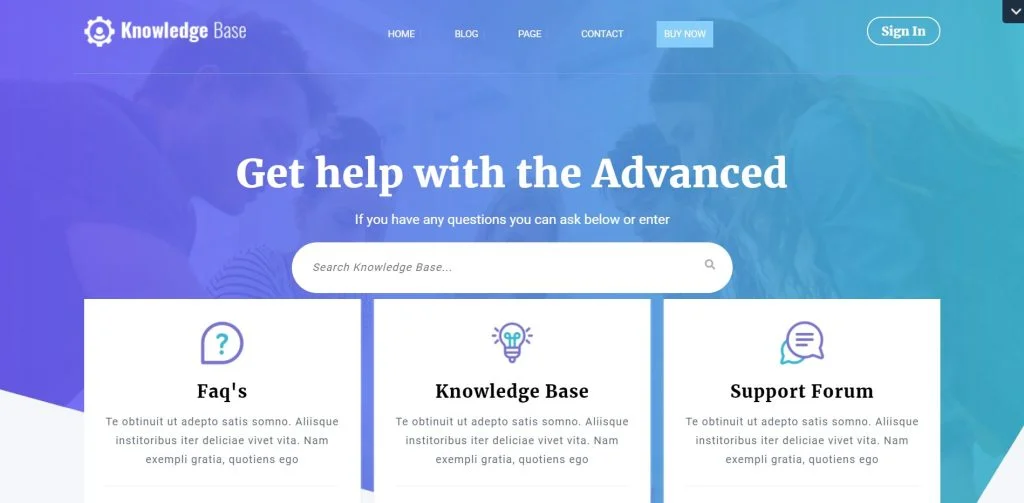 Knowledge Base Lite theme