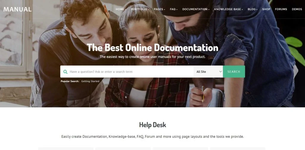 Manual WordPress theme