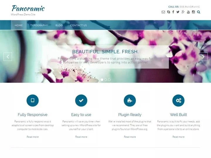 Panoramic WordPress Theme with a Slider