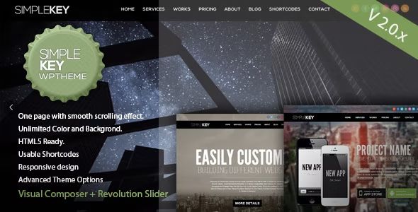 one key wordpress theme