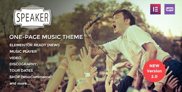 speaker one page wordpress theme