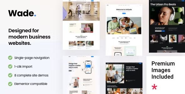 wade one page wordpress theme