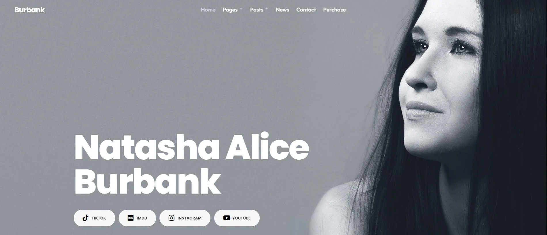 Burbank Entertainment WordPress Theme for Actors & Stars