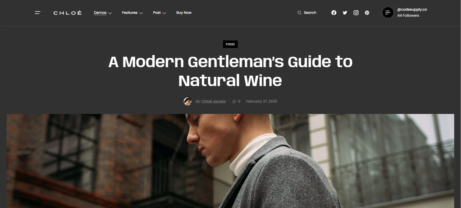 Chloé - Personal Lifestyle WordPress Blog Theme