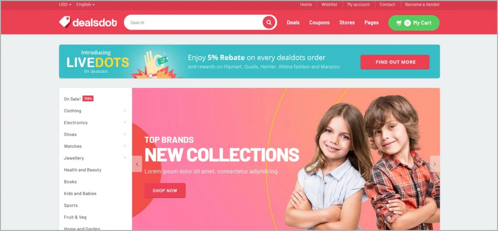 Dealsdot - Multi Vendor Marketplace Theme