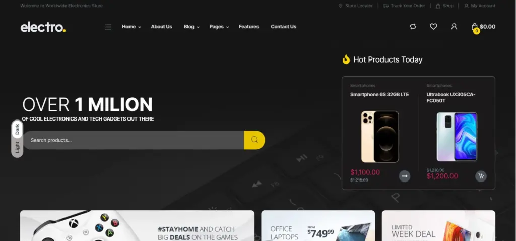 Electro – Electronics Store WooCommerce Theme