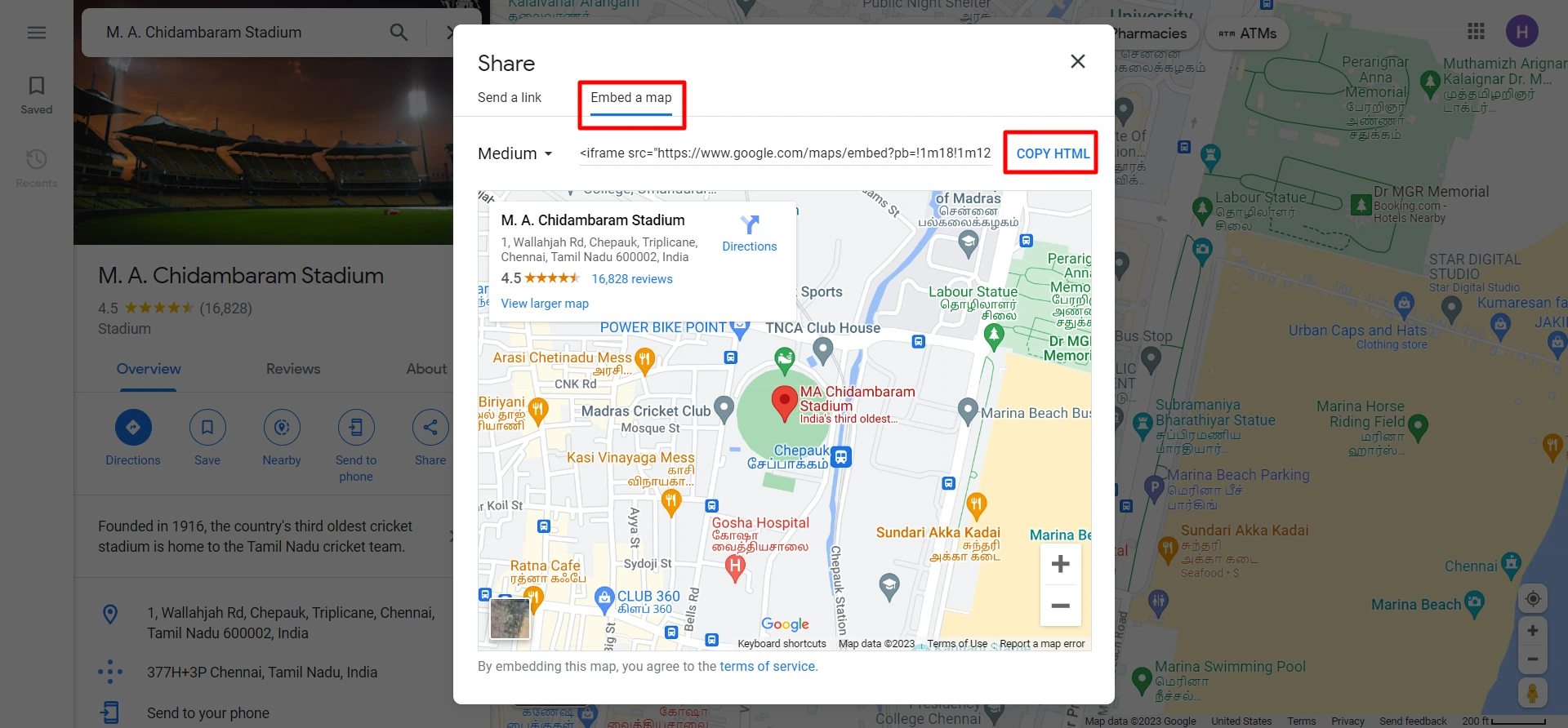 Embed a map