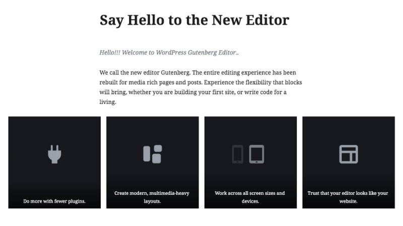 WordPress Gutenberg