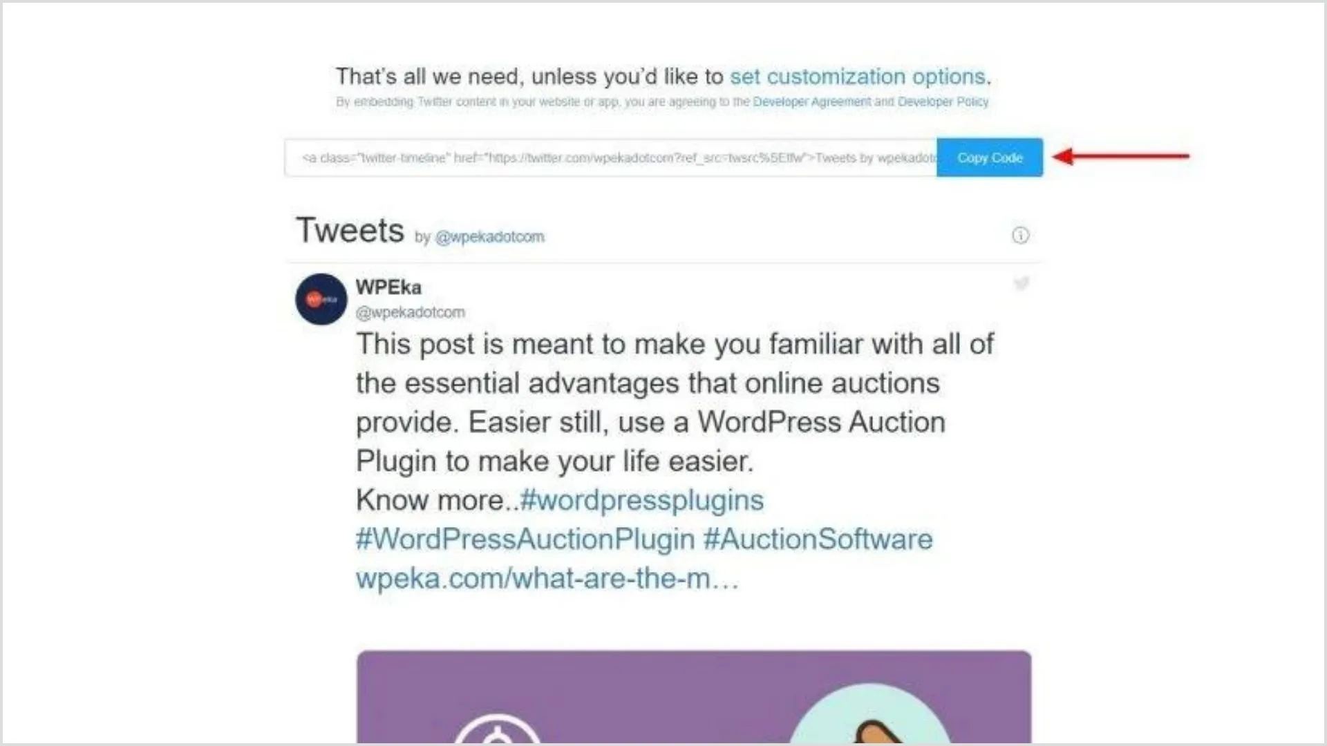 Twitter Publish - Copy Code