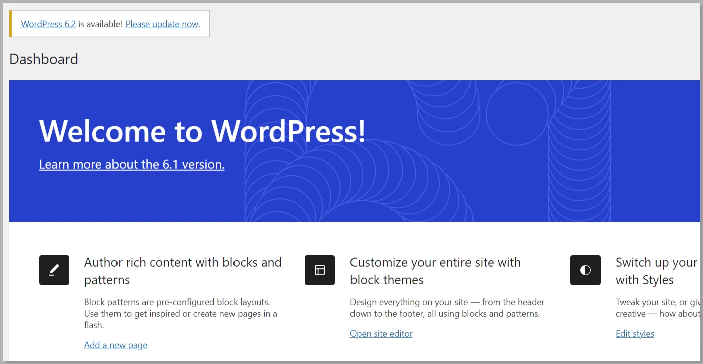 WordPress version Available