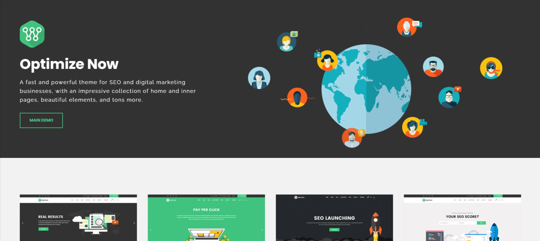 Optimize - SEO & Social Media WordPress Theme