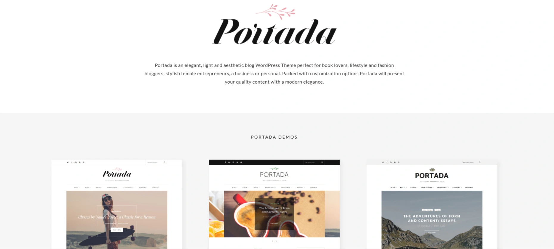 Portada Blog social media WordPress themes