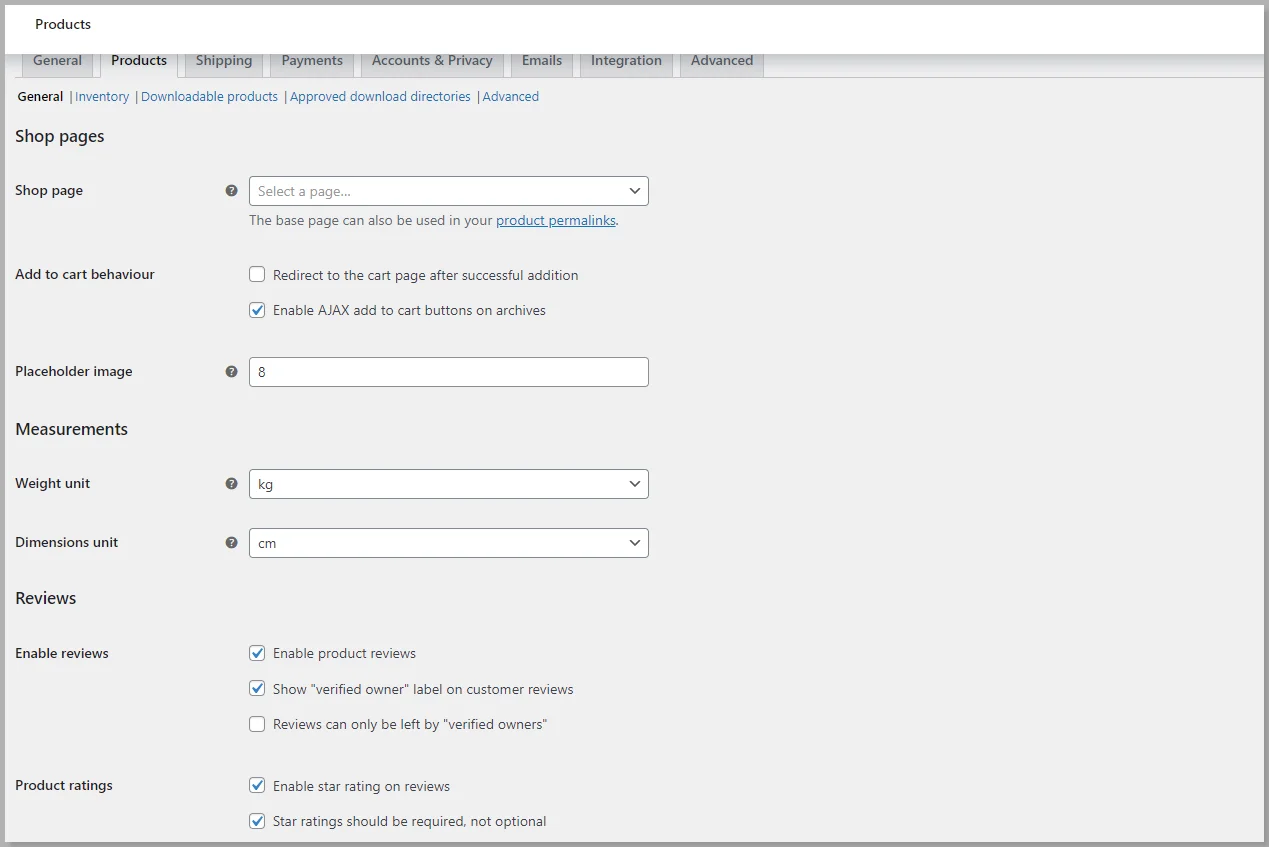 WooCommerce products tab