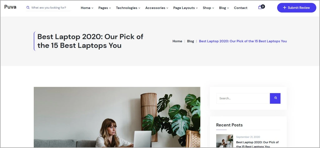 Puva WordPress Theme