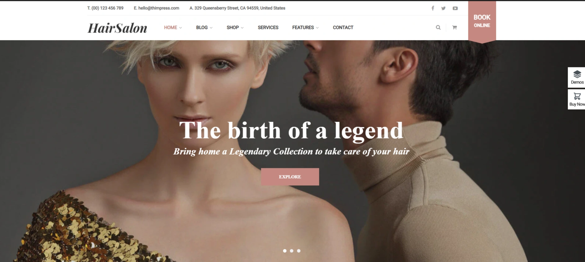 Salox Hair Salon WordPress Theme