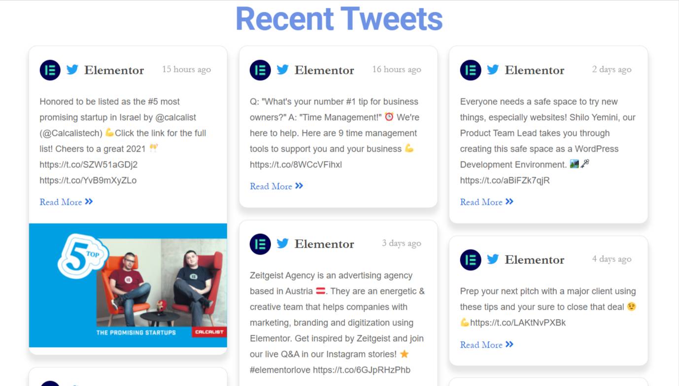 Recent Tweets