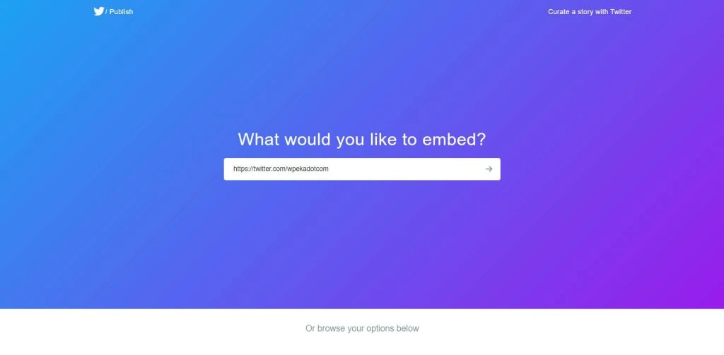 Twitter Publish URL