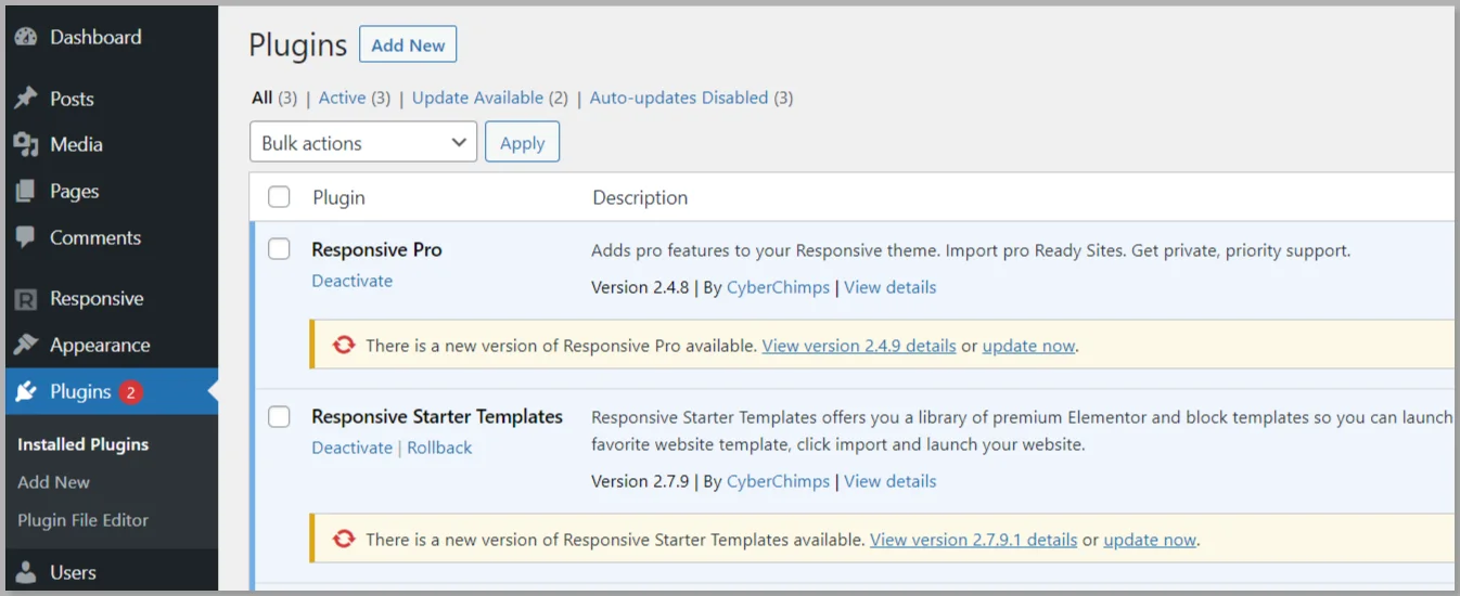 Update Plugins