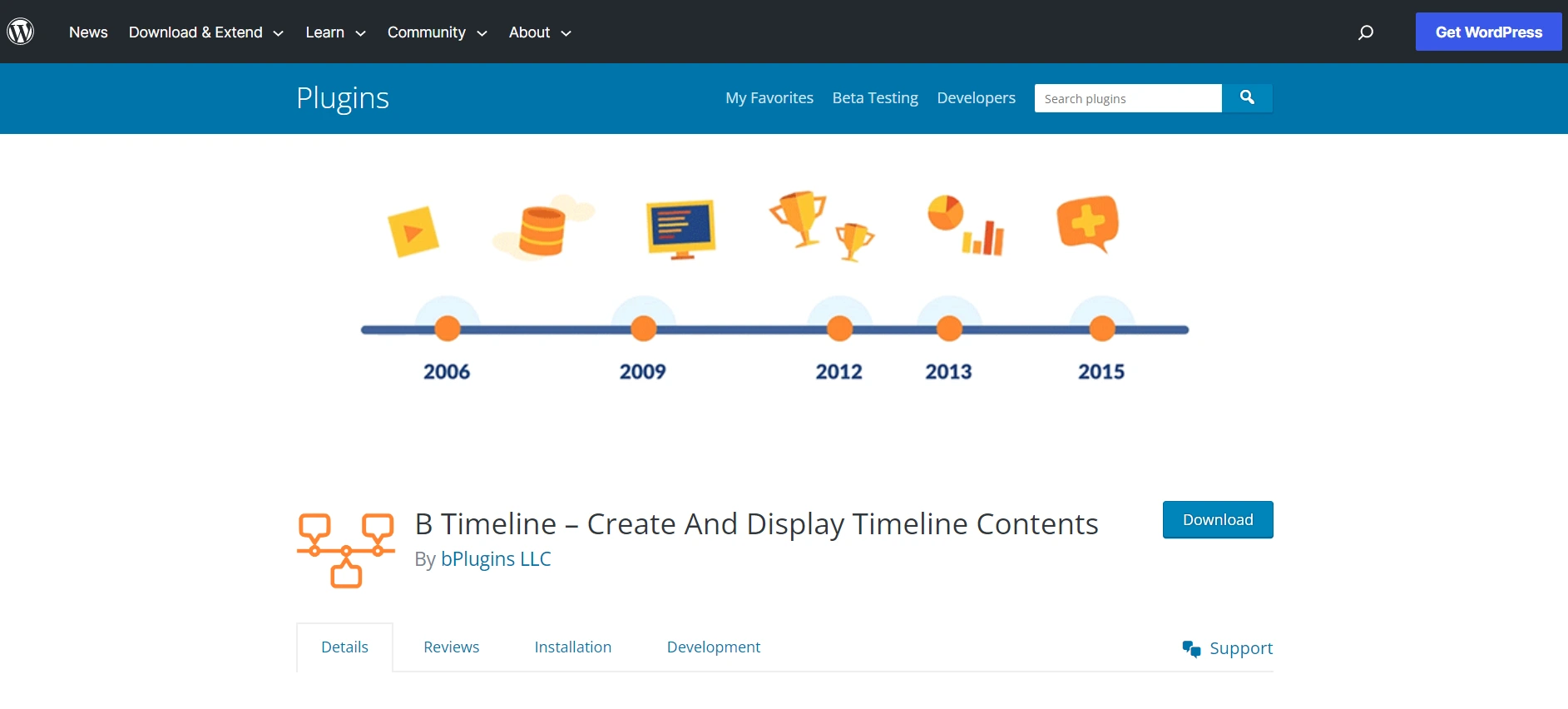 B Timeline WordPress Plugin