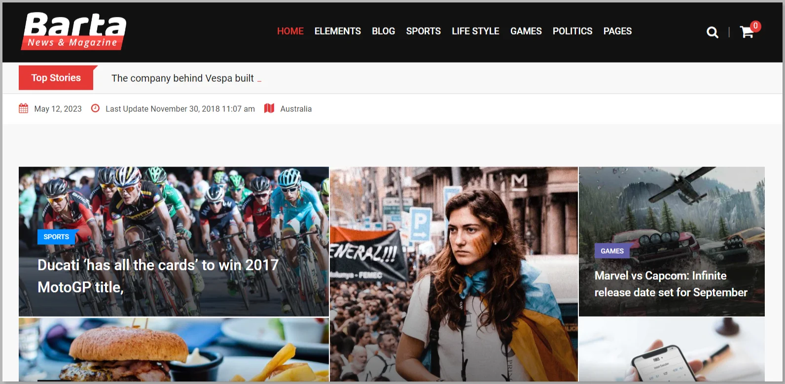 Barta- News Magazine WordPress Theme