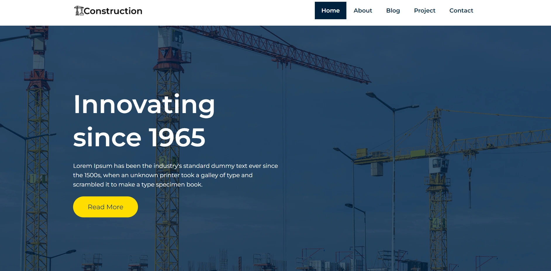 Construction WordPress template