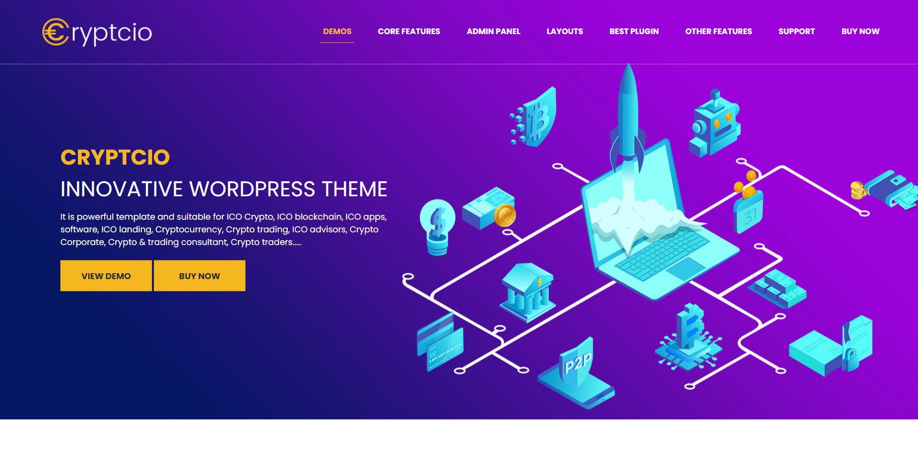 Cryptcio IT Company WordPress Theme
