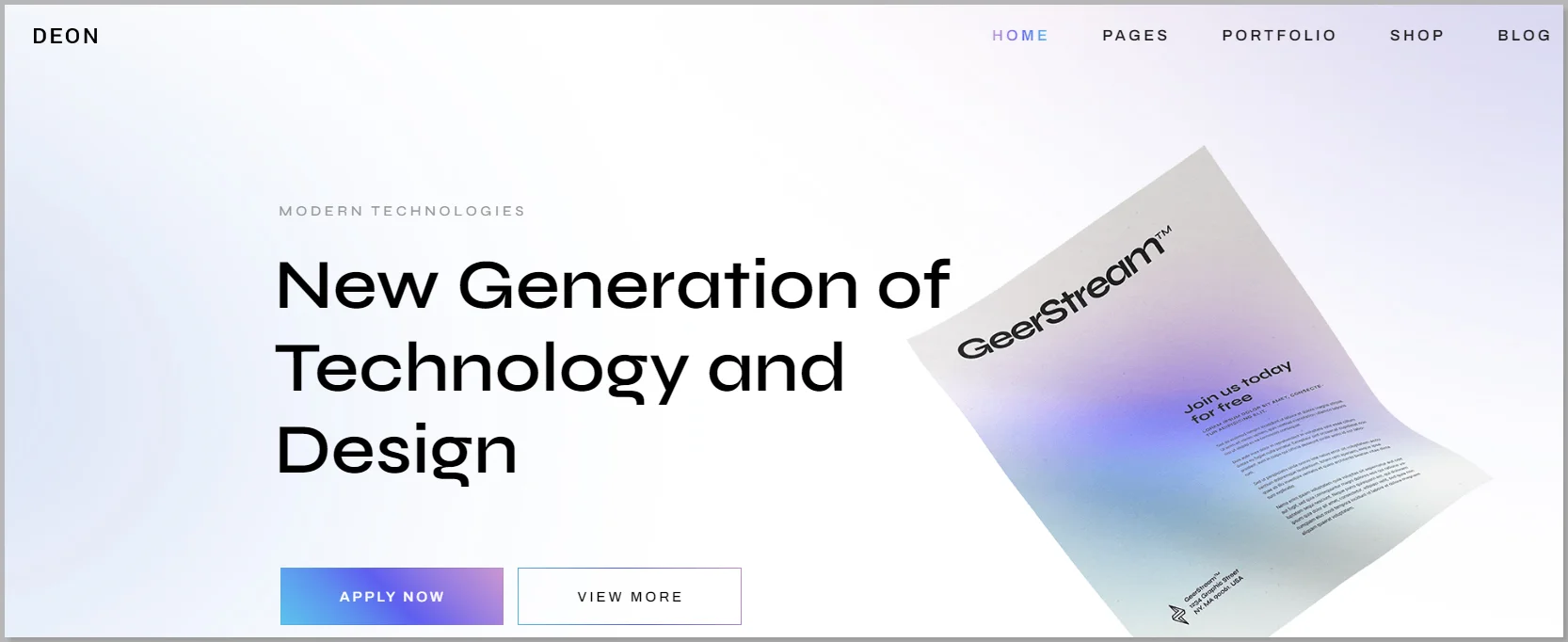 Deon- Tech company WordPress theme
