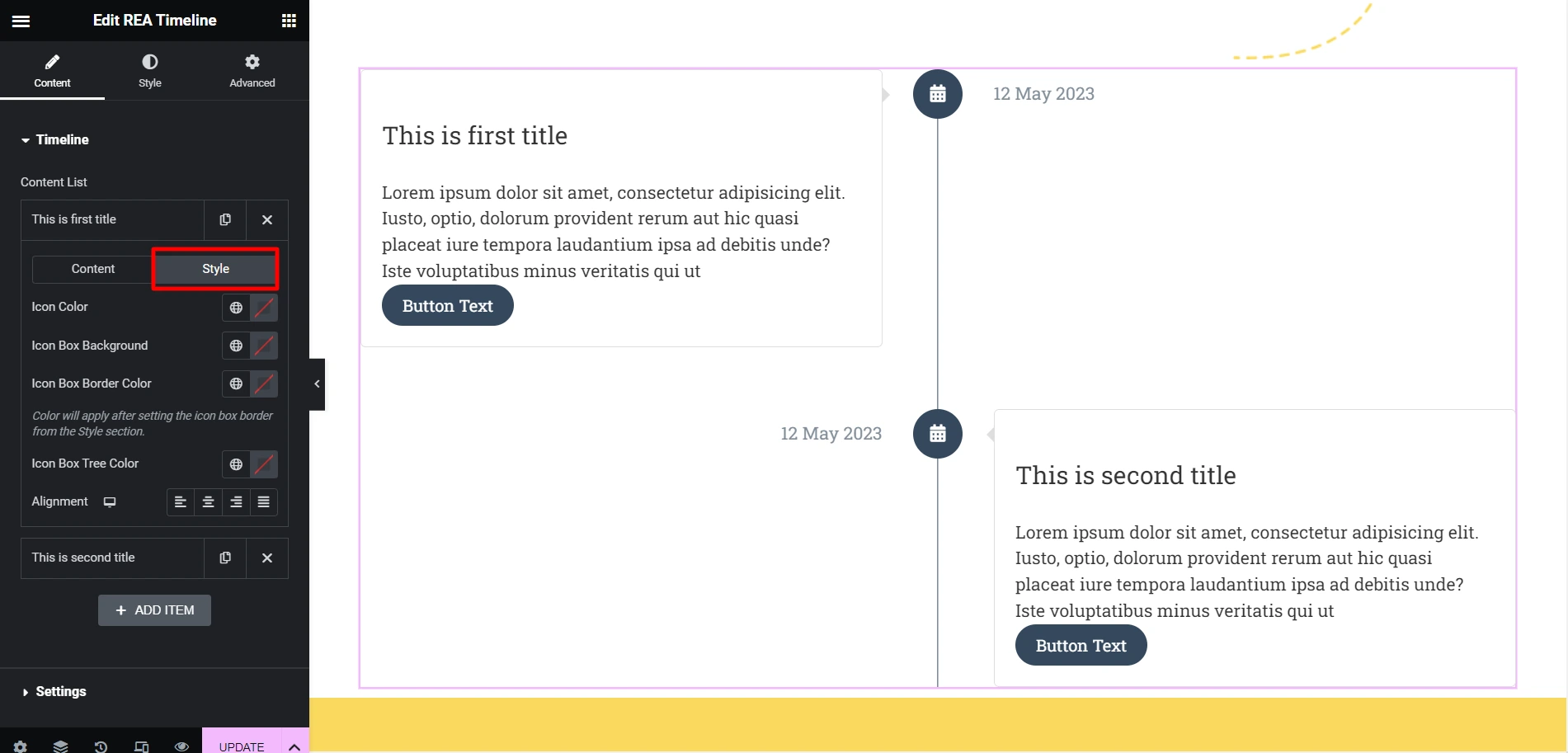REA Timeline-Style