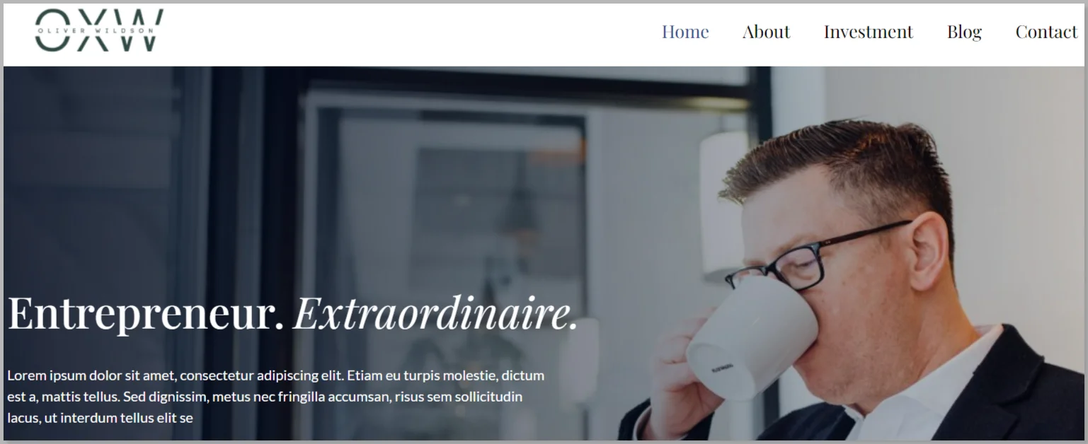 Entrepreneur WordPress Template